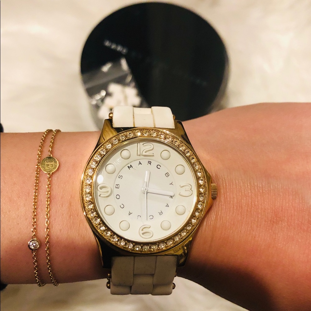 MARC BY MARC JACOBS 'Pelly' 2-Tone Crystal Watch